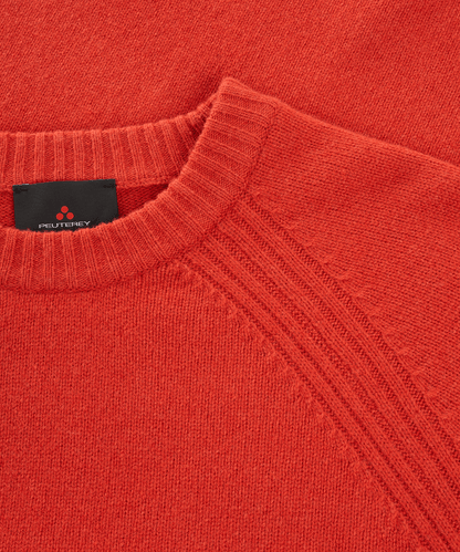 Trui crewneck wol rood