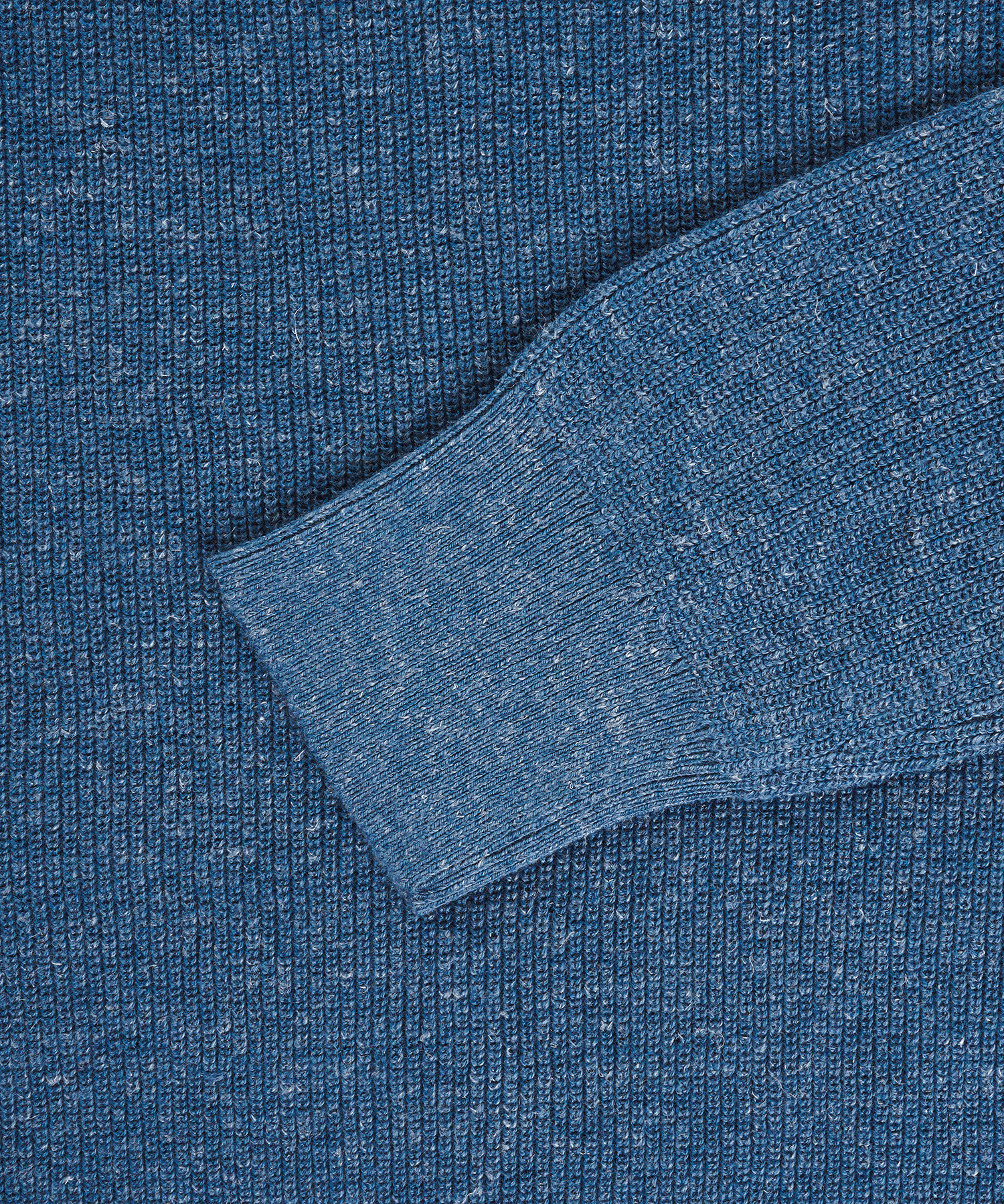 Trui crewneck katoen/linnen blauw