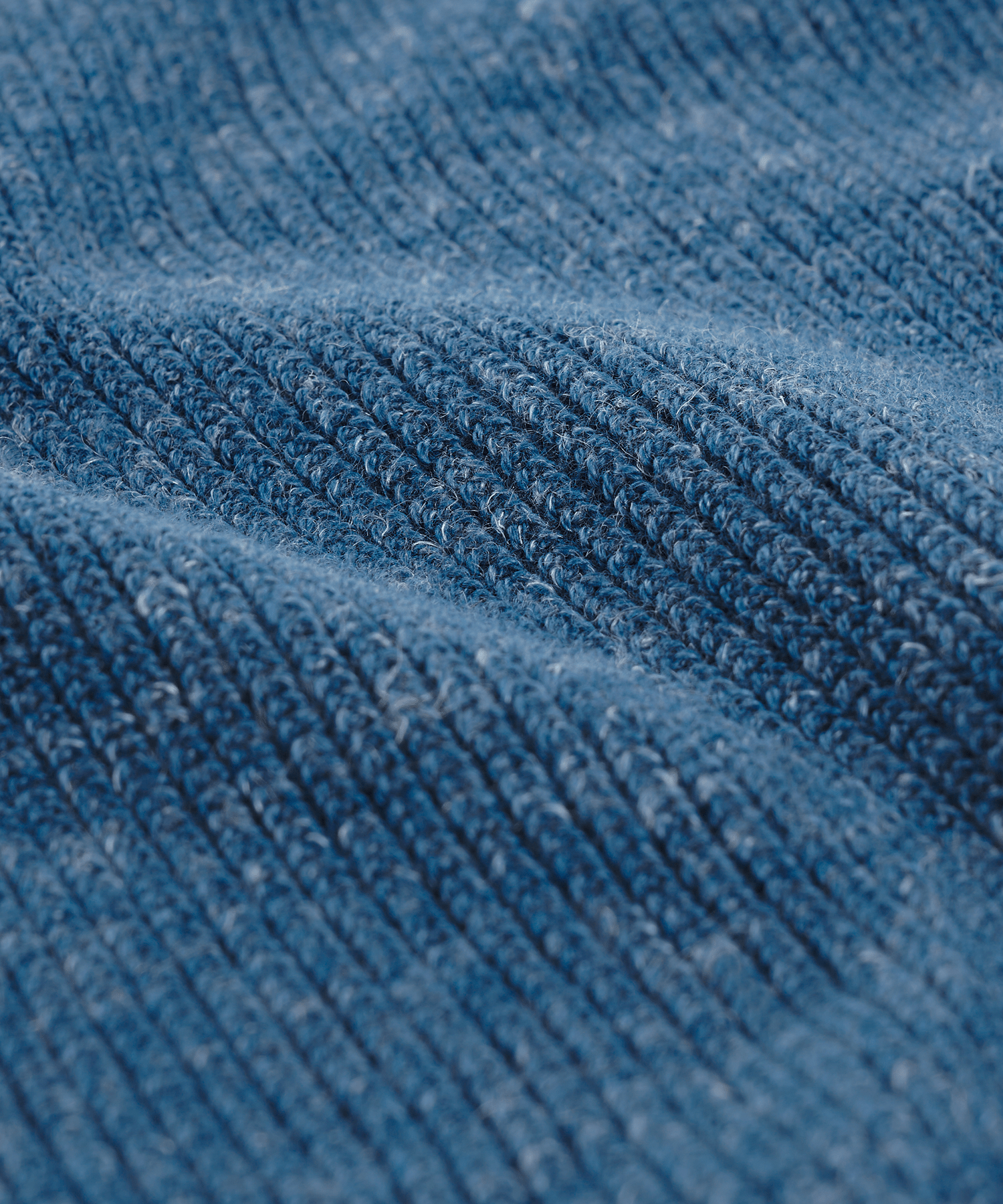 Trui crewneck katoen/linnen blauw