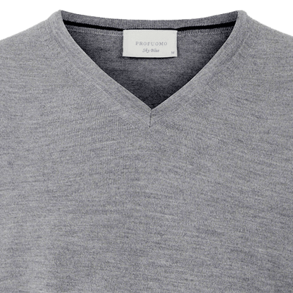 PULLOVER V-NECK GREY L / Grijs