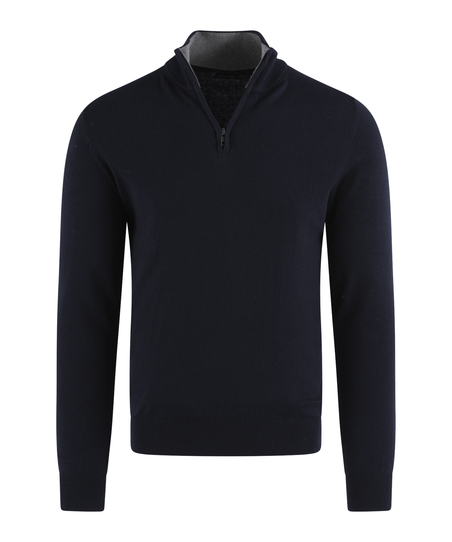 PULLOVER ZIP-NECK CO WS L / Donkerblauw