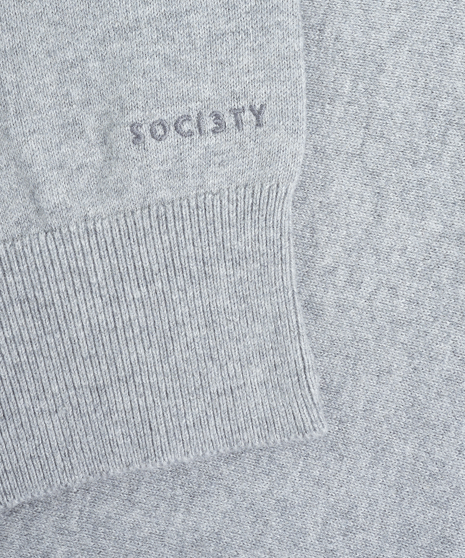 Trui v-neck katoen/kasjmier grijs