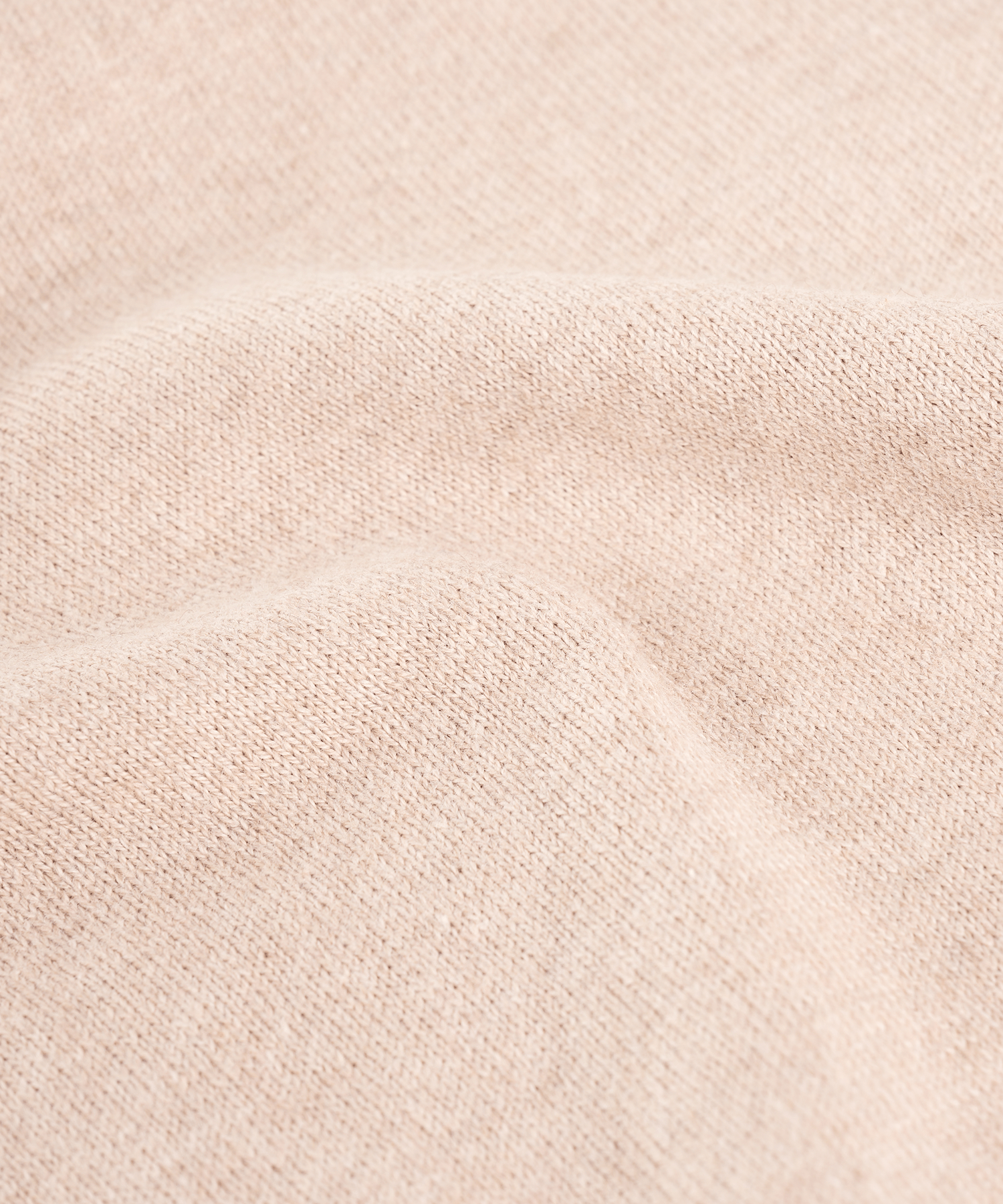 Trui half-zip katoen/kasjmier biscuit