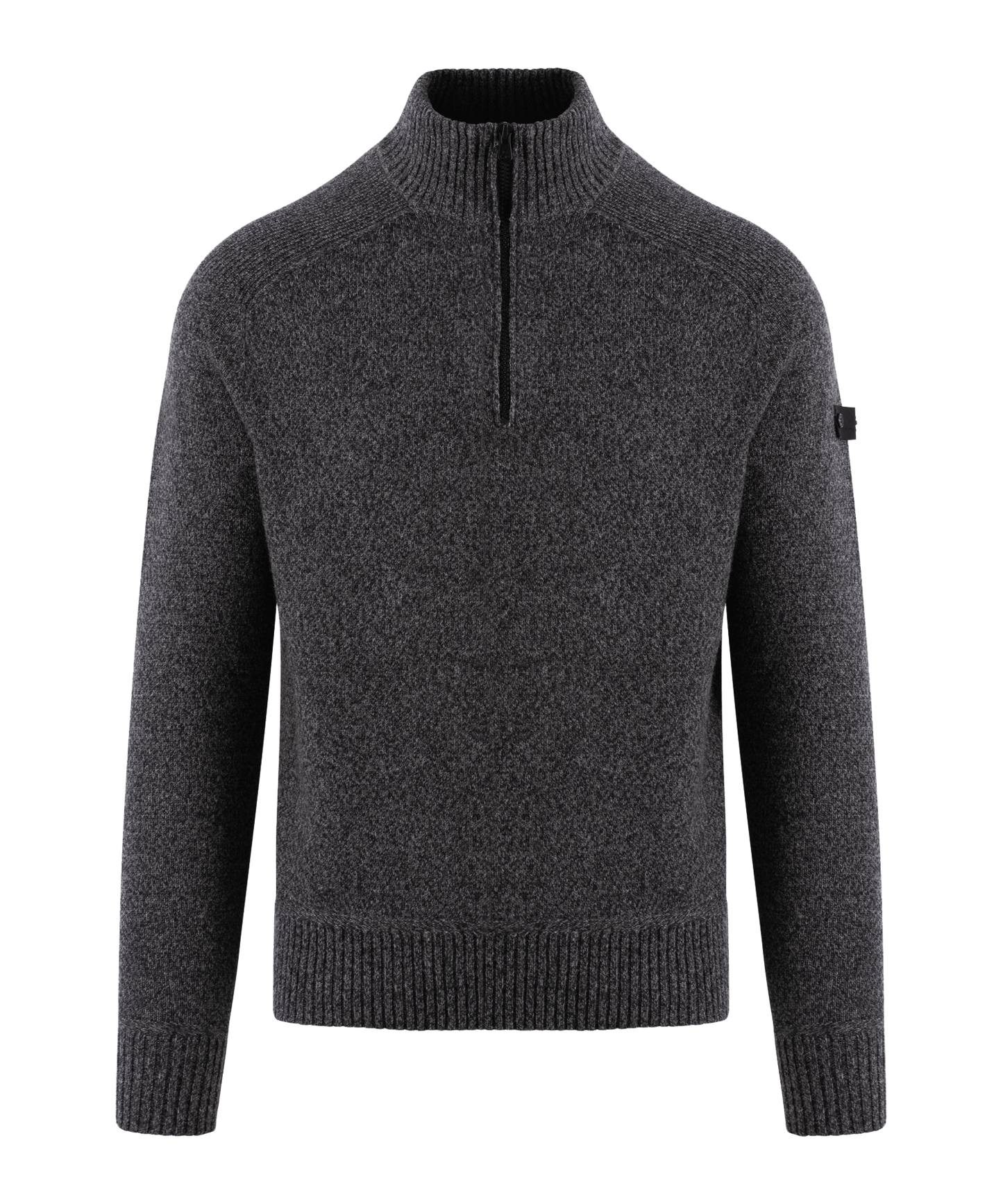 PULLOVER ZIP-NECK WO PA L / Donkergrijs