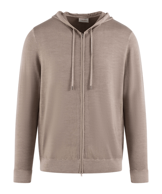 PULLOVER HOODY ZIP TAUPE L / Beige / taupe