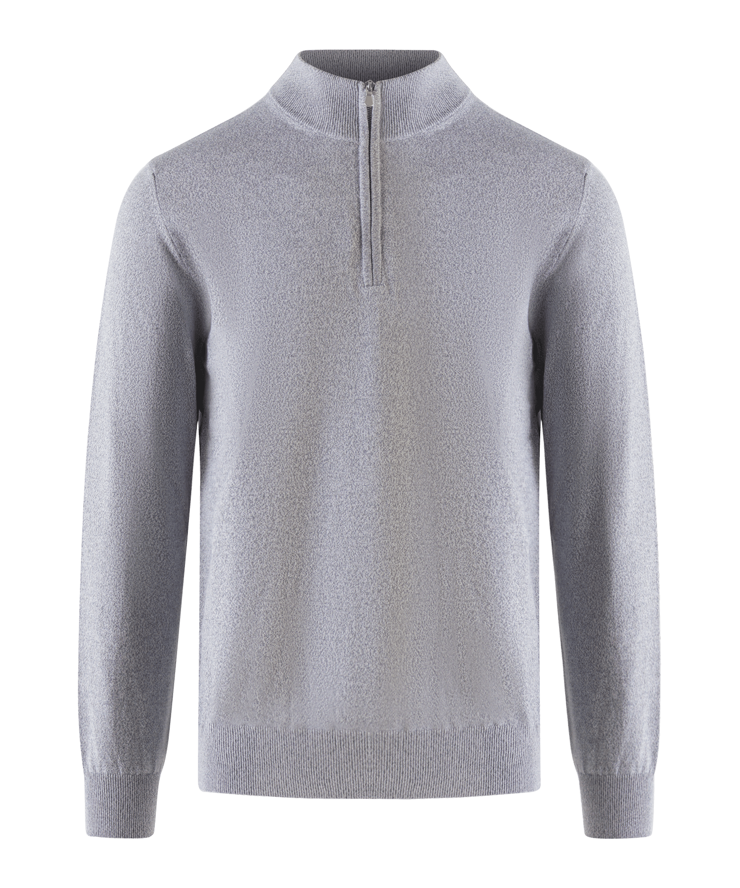 PULLOVER HALF ZIP L / Lichtgrijs