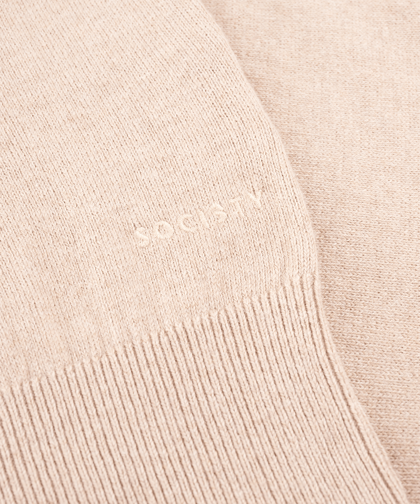V-hals trui cotton cashmere lichtbruin