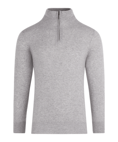 Trui half-zip grijs