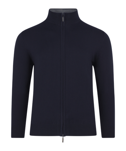 Vest donkerblauw katoen en kasjmier