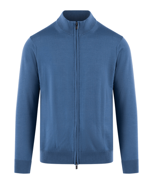 Vest lichtblauw 100% merinowol