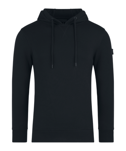 Hooded sweatvest zwart katoen