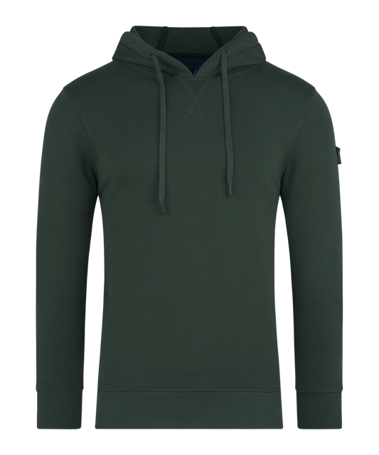 Hooded sweater groen katoen