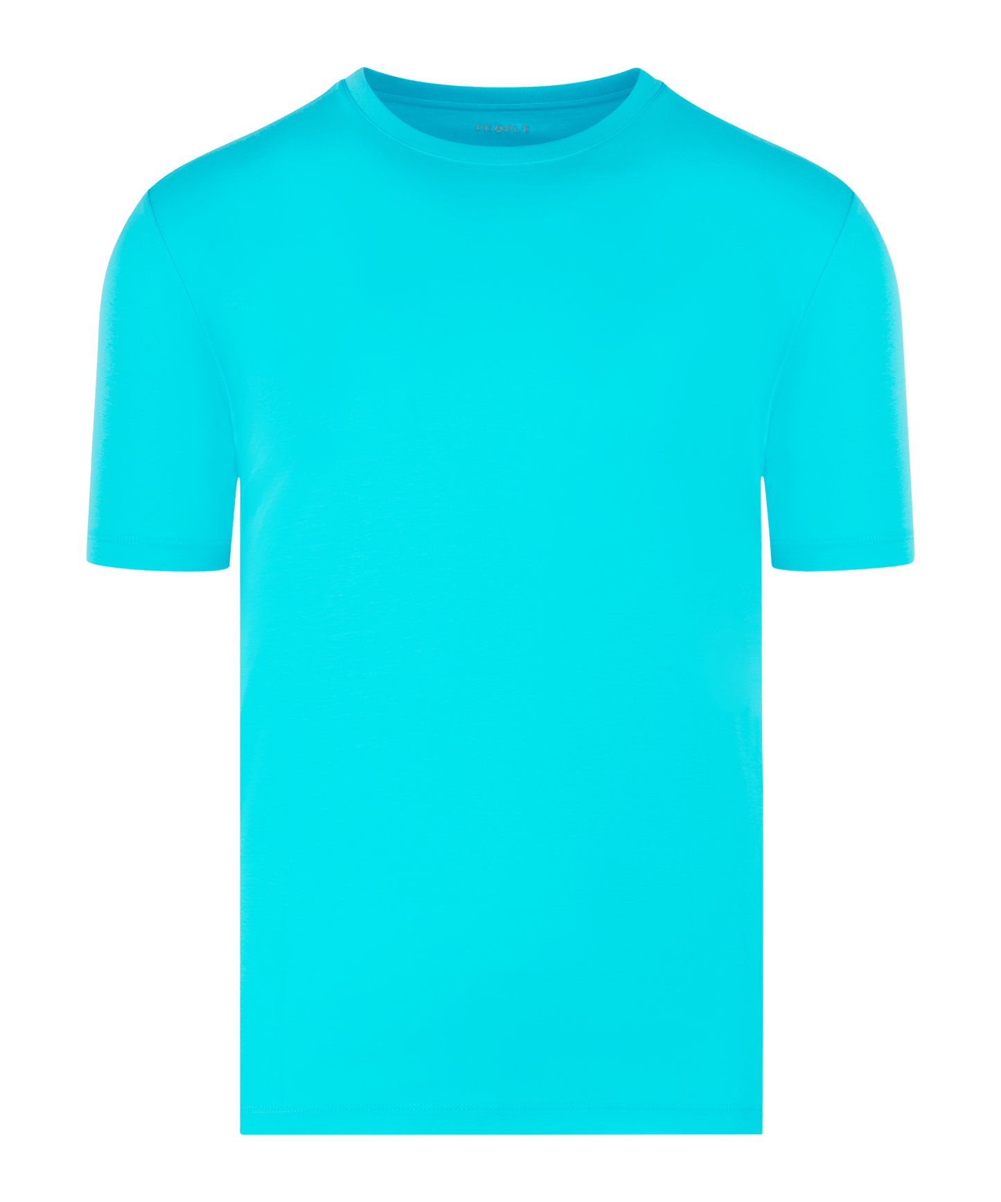 T-shirt katoen aqua
