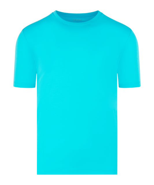 T-shirt katoen aqua
