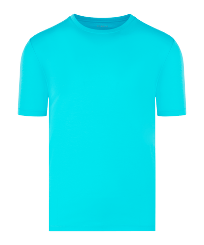 T-shirt katoen aqua