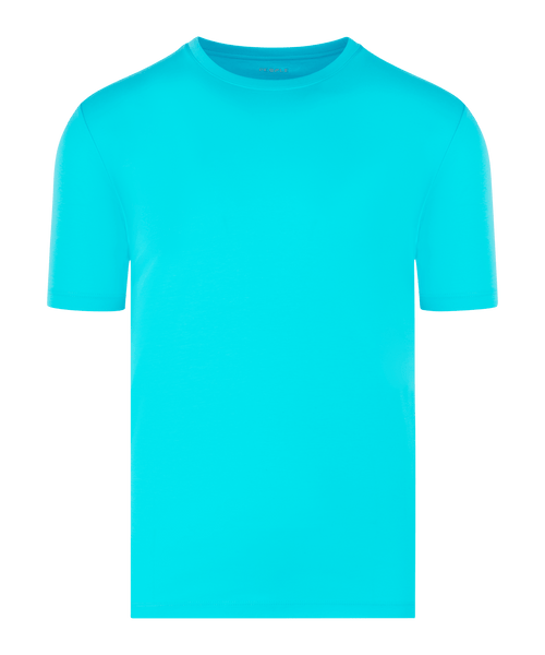 T-shirt mercerized katoen aqua
