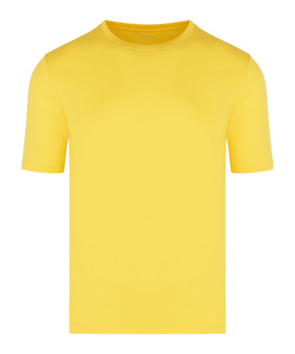 T-shirt gemerceriseerd katoen geel