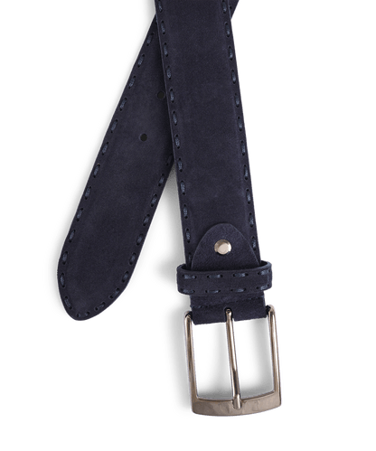 Riem donkerblauw suède