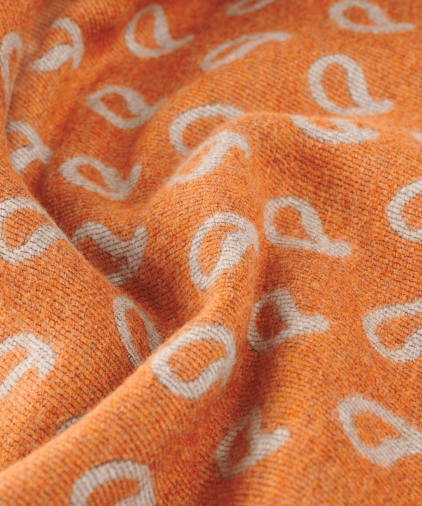 Sjaal wol en zijde oranje
