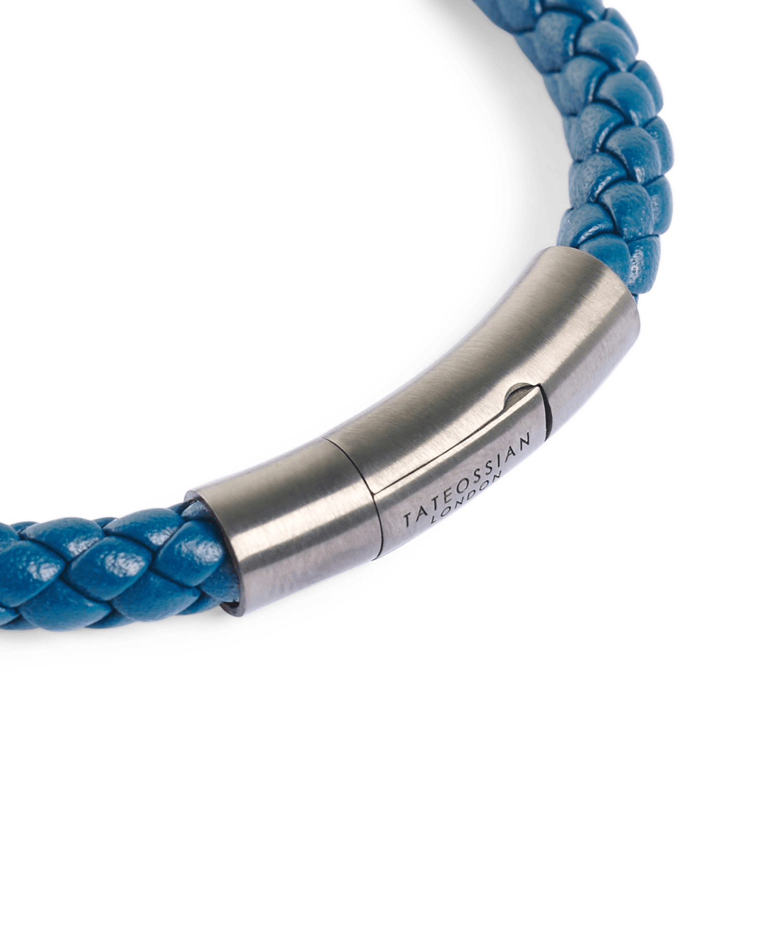 Armband leer blauw