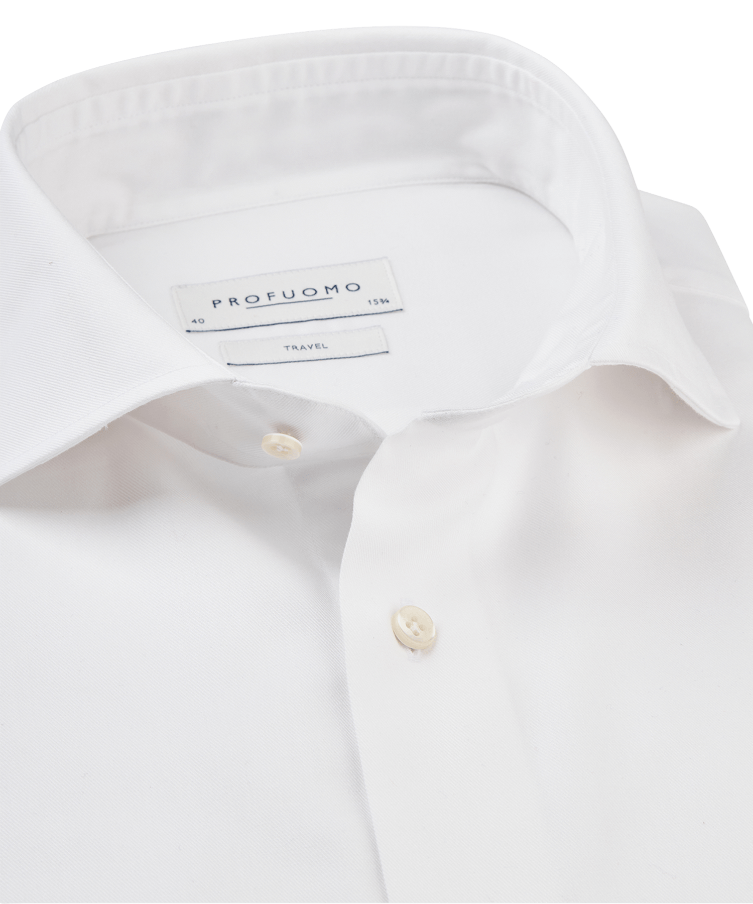 Overhemd travelshirt wit katoen