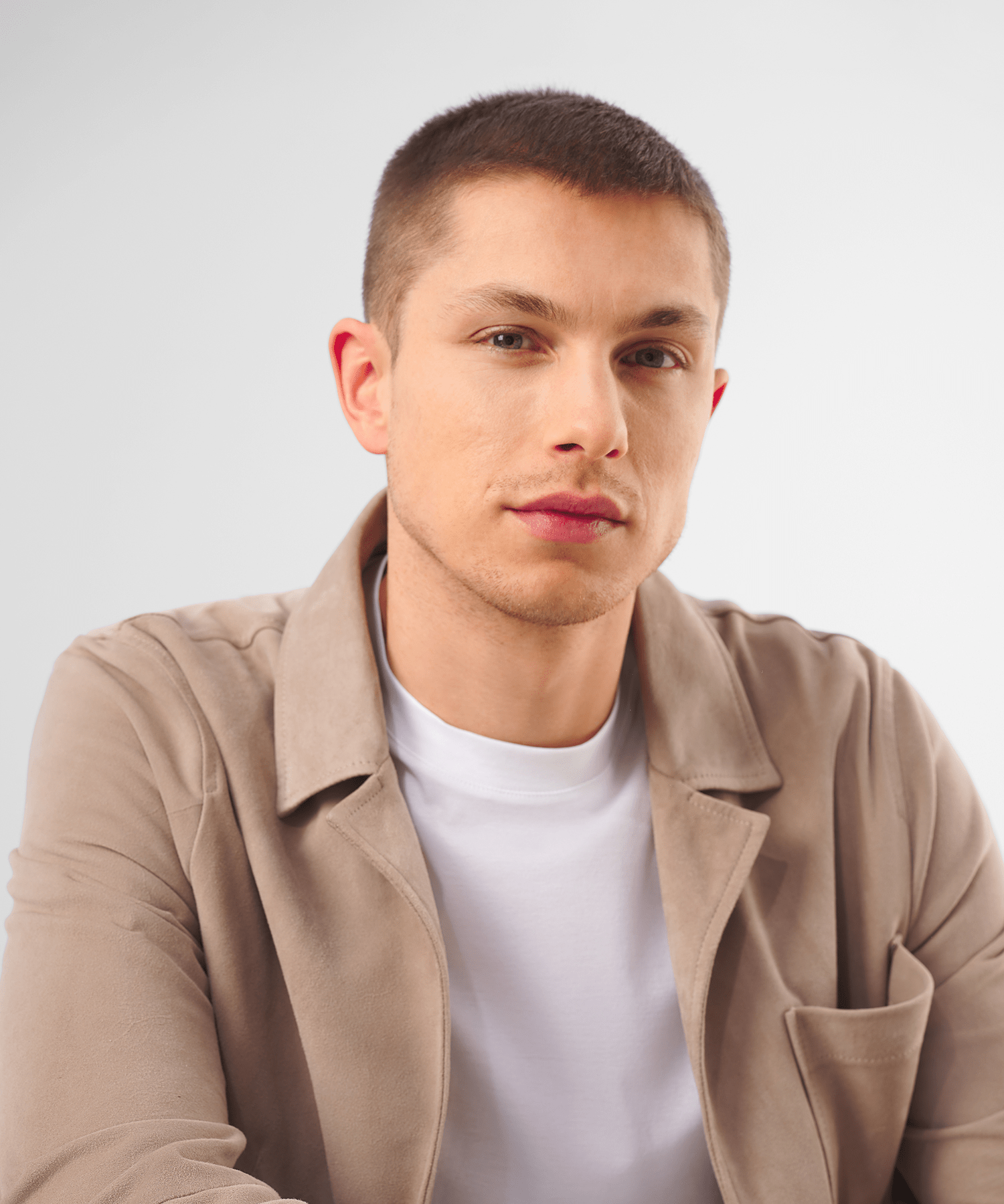 SOCI3TY Leren jack beige - The Society Shop