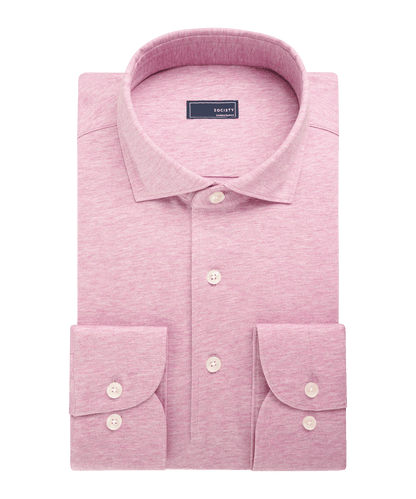 SOCI3TY Longsleeve polo katoen roze - The Society Shop