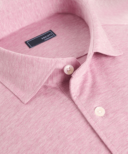 SOCI3TY Longsleeve polo katoen roze - The Society Shop