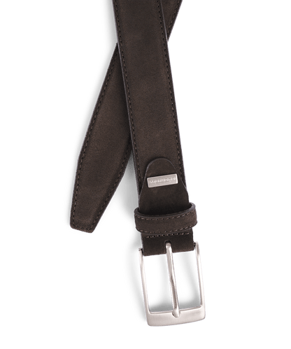 Riem suede donkerbruin