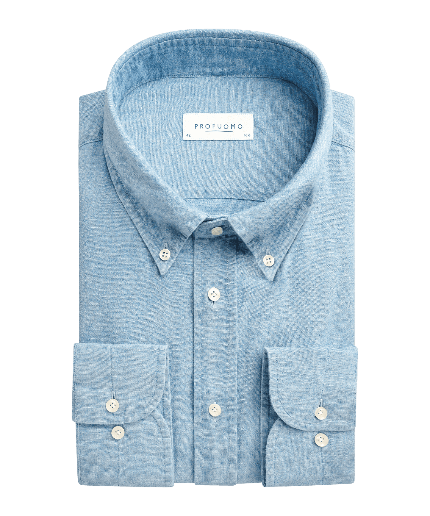 Profuomo Shirt katoen indigo - The Society Shop