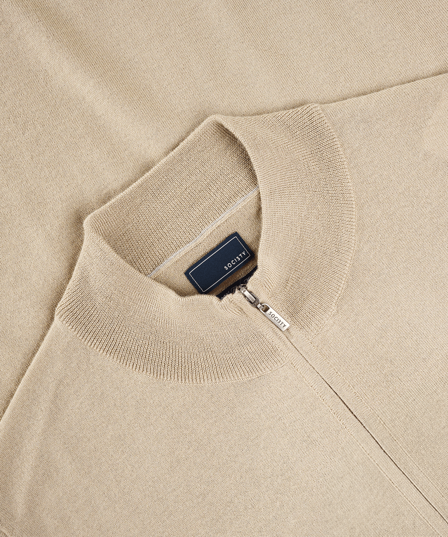 SOCI3TY Vest merinowol lichtbruin - The Society Shop